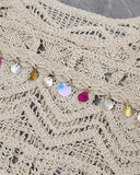 Crochet Lace Sleeveless Crop Knit Top & Shorts Set
