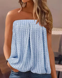 Ruched Bandeau Textured Tank Top