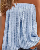 Ruched Bandeau Textured Tank Top
