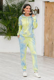 tie dye pullover and sweatpants set
