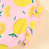 baby girl graphic bodysuit and lemon print shorts set