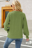 mixed knit raglan sleeve sweater