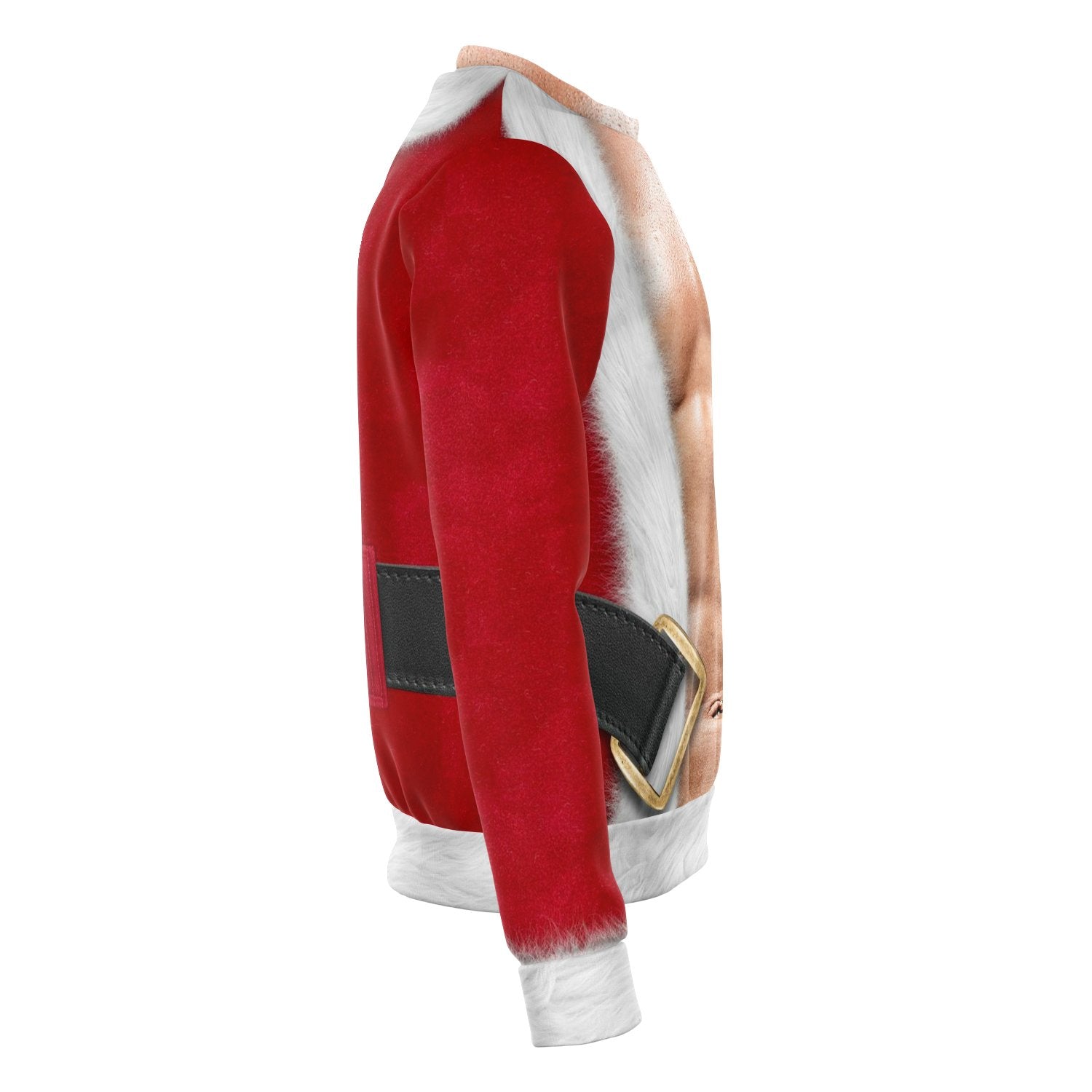 fit santa caucasian christmas ugly sweatshirt