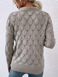 v neck cutout shoulder sweater