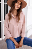 buttoned long sleeve shirt with pocket