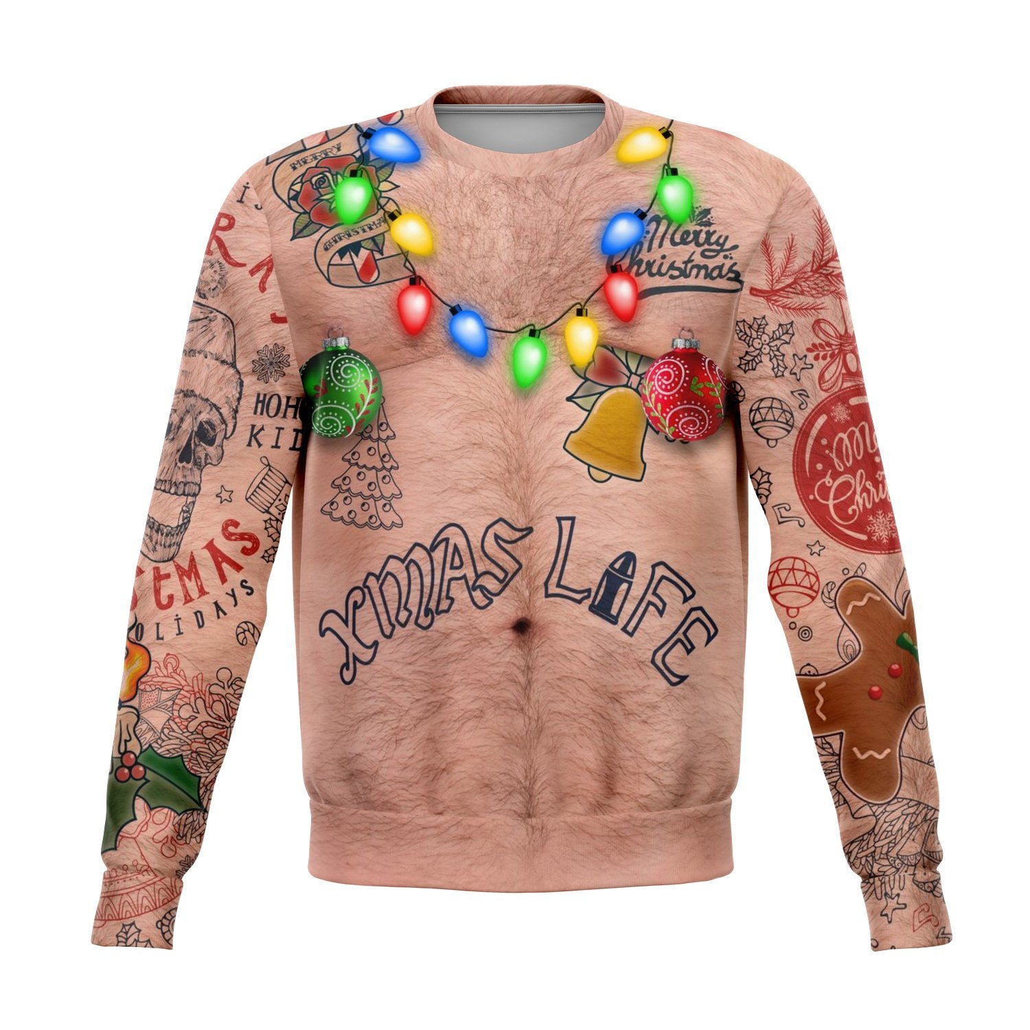topless christmas ugly sweatshirt