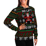 no lift no gift christmas ugly sweatshirt