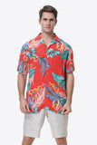 hawaiian style button up short sleeve shirt