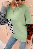 animal print fuzzy sweater