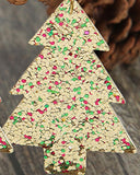 1Pair Christmas Tree Shaped Rhinestone Sequin Drop Earrings