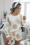 floral long sleeve and shorts set