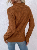 v neck cutout shoulder sweater