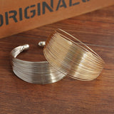 multilayer open wide style cuff bracelet