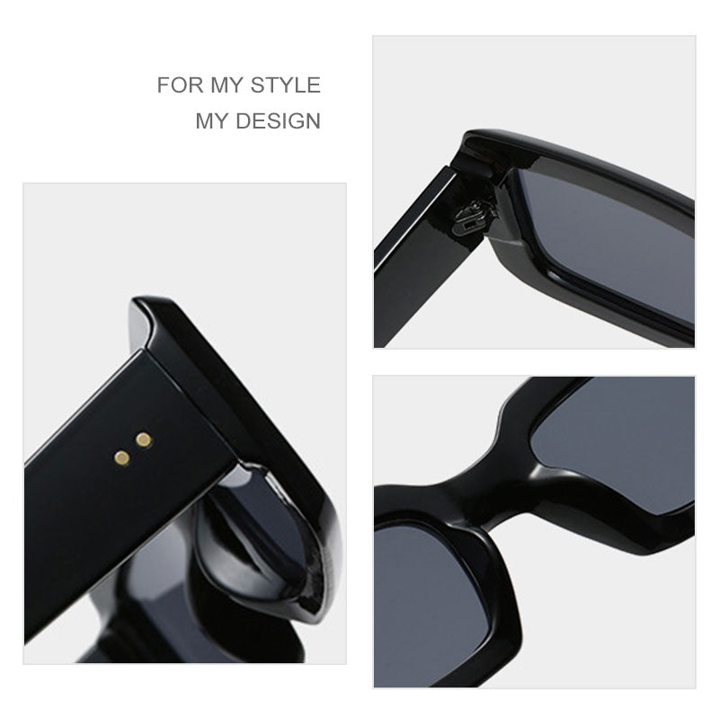 acrylic jelly gradient rectangle sunglasses