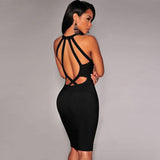 backless knitted bodycon dress