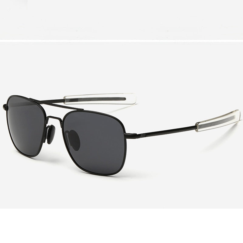 double bridge metal frame pilot sunglasses