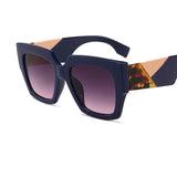 gradient printed oversized square sunglasses