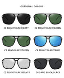gradient flat double top bar polygonic sunglasses