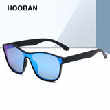 hooban 2022 new square polarized sunglasses men women fashion square male sun glasses brand design one piece lens eyewear uv400