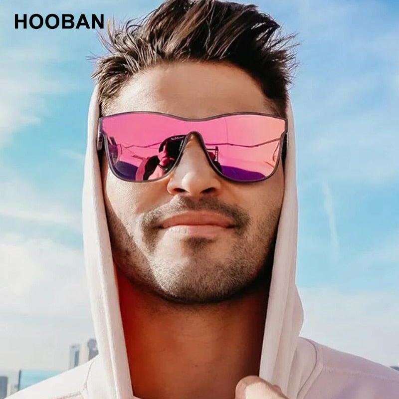 hooban 2022 new square polarized sunglasses men women fashion square male sun glasses brand design one piece lens eyewear uv400