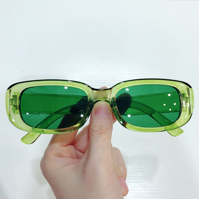 anti glare uv400 rectangular retro sunglasses