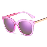 coated mirror cat eye sunglasses