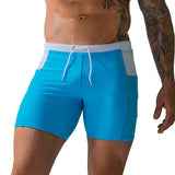 heavywood summer mens quick dry swimming trunks casual sports waterproof beach boxer shorts drawstring pockets hot spring pants