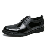brogue leather lace loafer