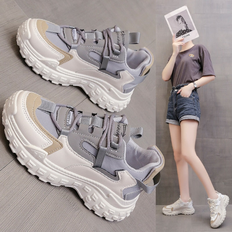 breathable platform vulcanized sneakers 1