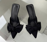 pointed butterfly knot mules