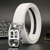 metal automatic buckle leather letter b waist bwelts