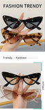 shiny frame uv400 outdoor cat eye sunglasses