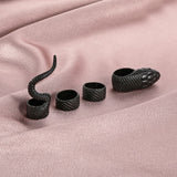 gothic snake knuckle ring set