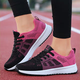 square front lace up mesh breathable sneakers