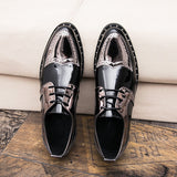 brogue leather lace loafer