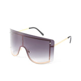 one piece oversize tinted visor sunglasses