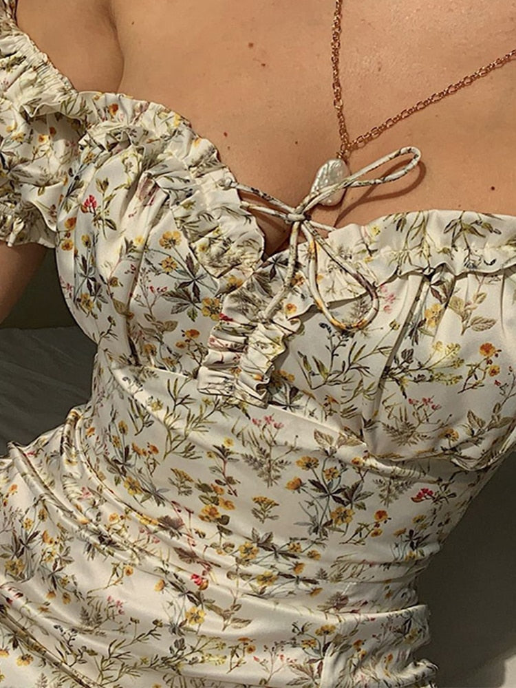 puff sleeve floral off shoulder maxi dress
