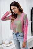 ombre print cropped tee
