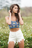 daisy crochet cropped top