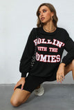 rollin with homies graphic sweatshirt
