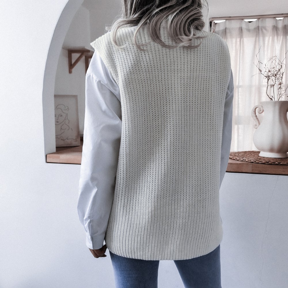 rib knit v neck sweater vest