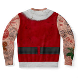 sleeveless bad santa caucasian christmas ugly sweatshirt