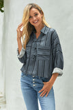 striped buttoned down blouse