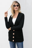 cable knit v neck cardigan sweater