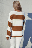 striped slouchy sweater