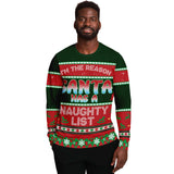 i am the reason santa has a naughty list christmas ugly sweatshirt