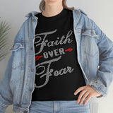 faith over fear in plaid t shirt