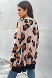 leopard open front sweater cardigan