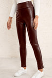pu leather skinny pants