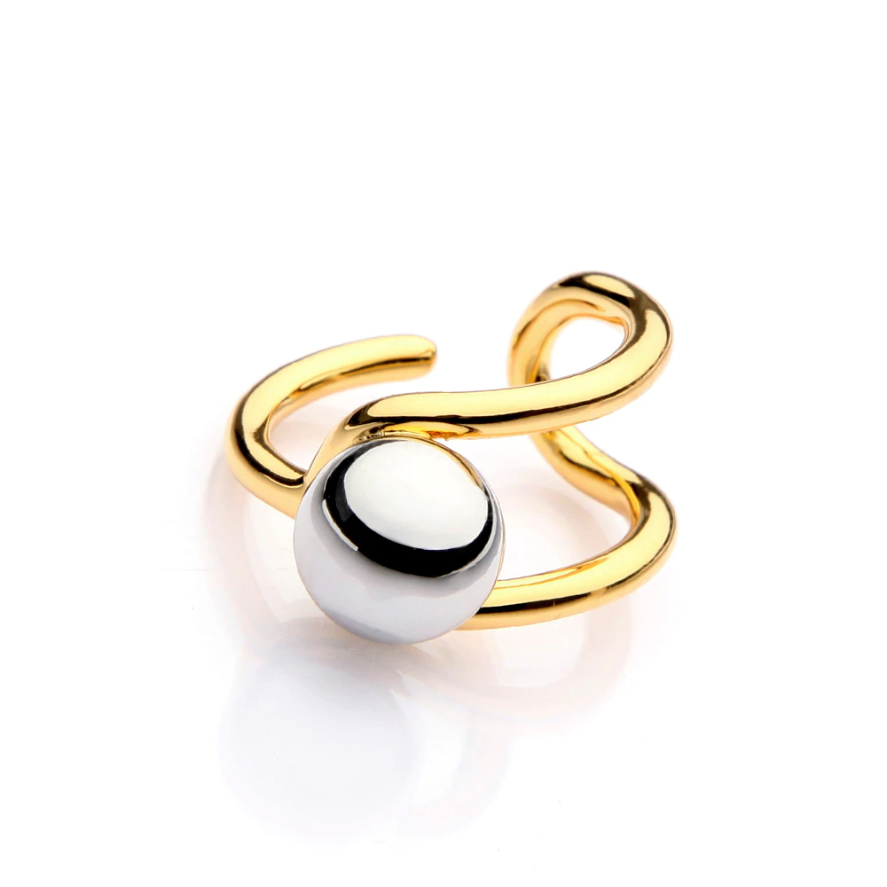 double line knotting channel setting midi ring